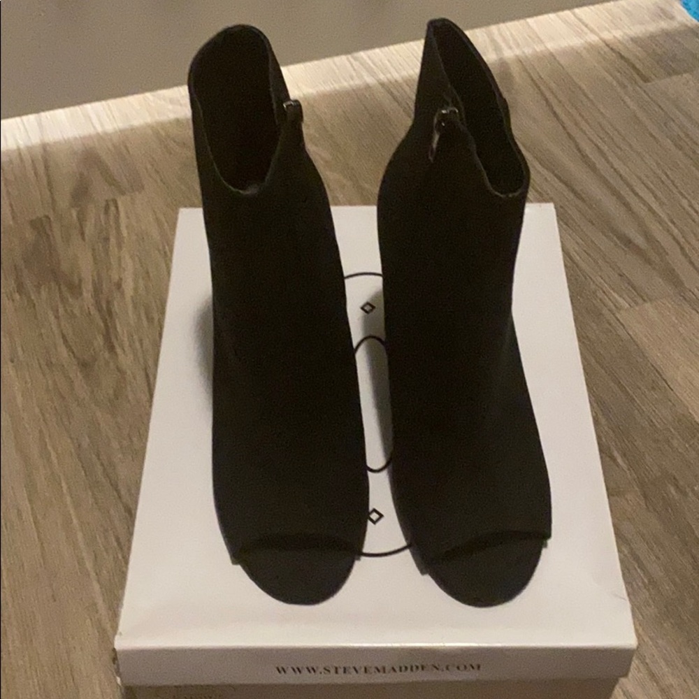 Steve Madden “Charge” Peeptoe Ankle Boots